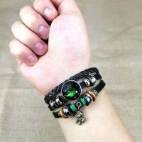 [夜光星座+生肖]十二星座手链韩版情侣手链编织复古男女手链 白羊座3月21-4月20 狗
