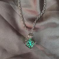会发光的生命树夜光楼空男女情侣项链潮牌嘻哈个性ins日韩风创意 吊坠+O字链 绿光