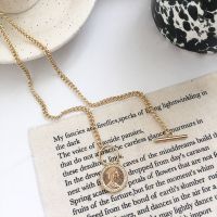 chic欧美风女王情侣硬币吊坠项链女韩版简约个性时髦金酷锁骨链 项链一条