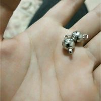 8MM圆形合金光面强力磁铁扣时尚流行情侣手链项链皮绳扣DIY配件 白K 8mm光面强力磁铁扣1个