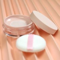 送粉扑 便携弹力网散粉盒空盒分装盒蜜粉盒空盒子带粉扑8克 新款/粉色(含粉扑)