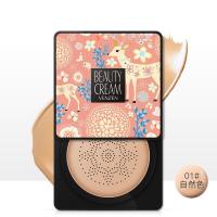 梵贞蘑菇气垫遮瑕美颜霜持妆bb霜均匀肤色粉底液带美妆蛋化妆品 自然色1盒