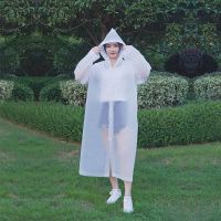 雨衣长款全身单人男女款时尚透明防暴雨电动电瓶车自行车成人雨披 白色轻薄款 M