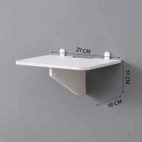 电视机顶盒置物架墙上床头路由器卧室隔板壁挂式免打孔投影仪支架 [注意尺寸]小号方形 [无痕钉]适合粉刷