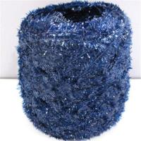 玻璃丝睫毛线水晶十字绣花线洗碗巾双边短毛绣花金线晶亮丝线1两 藏蓝色 -双排短毛