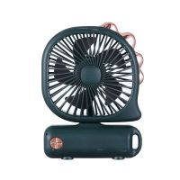 迷你小风扇带喷雾制冷办公室桌面usb充电便携式学生上课静音风扇 墨绿台式(只换不修售后服务) 无适配器