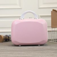 手提箱14寸行李箱化妆箱女小型便携小旅行箱包迷你化妆品收纳箱子 粉色 14寸