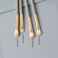 花样蓝桥化妆刷动物毛眼影刷便携超软刷子眼部鼻影刷眼妆刷细节刷 4支蓝桥眼影刷裸刷送刷帖 植物纤维毛