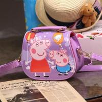 儿童斜挎包女童包包公主手提包可爱卡通韩版小猪佩奇单肩迷你小包 小猪单肩 紫色