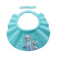 迪士尼宝宝洗头帽防水护耳头帽子小孩淋浴洗发婴儿童洗澡洗头神器 艾莎雪宝 普通款