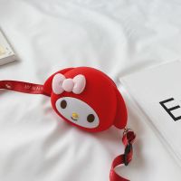 儿童可爱卡通斜挎包硅胶公主迷你洋气零钱小包潮女童宝宝时尚包包 蝴蝶结美乐蒂[红色大头]
