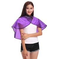 发廊发型师剪发披肩理发店专用防碎发围脖烫染美发不粘发硅胶肩垫 灰黑色送焗油梳