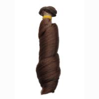 巴芘娃娃假发手工发排BJD娃娃换装卷发假改装萝莉娃娃假发15cm 新卷深棕色 送酒精胶一瓶