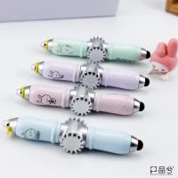 2021多功能指尖陀螺笔旋转笔蓝色圆珠笔LED发光触控笔减压笔学生 指尖陀螺笔(卡通系) 1支装