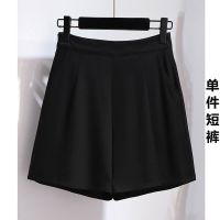 单/套装女夏法式赫本风轻熟风西装领连衣裙短裤显瘦遮肚子两件套 单件短裤 S