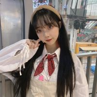 假发女发箍一体长卷发大波浪懒人半头套直自然韩式气质仿真全头套 长直发:黑色 姜黄