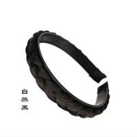 假发刘海女生麻花辫发箍空气自然仿真发齐留海隐形无痕蓬松刘海片 自然黑 麻花辫发箍