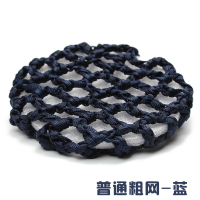 [5个装发网兜]职业头花女士护士 大号盘发套成人隐形舞蹈细网兜 普通网兜-蓝色 (五个)