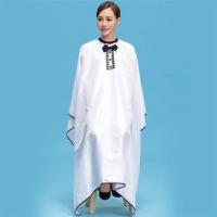 发廊专用高档美发用品透明可看手机成人理发店大号围布染发披肩 白色 领结围布