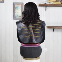 美发披肩染发烫发披肩理发焗油防水披肩烫染防水围布发廊美发工具 普通黑色款