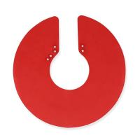 美发硅胶披肩发型师剪发围脖防碎发染发焗油围布磁铁披肩厂家 小硅胶披肩红色