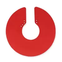 美发硅胶披肩发型师剪发围脖防碎发染发焗油围布磁铁披肩厂家 小硅胶披肩红色