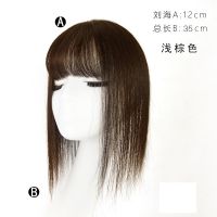 儿童可爱假发宝宝假发女童摄影造型仿真蓬松逼真假发 长直发:浅棕色[约40cm] 送大钢梳