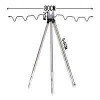 不锈钢钓鱼支架海竿抛竿三角支架远投阀杆炮台地插多功能垂钓装备 不锈钢大三角