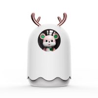 空气加湿器小型迷你静音室内房间大雾量夜灯卧室母婴空调房香薰机 萌宠象牙白升级版(数据线+棉棒*1) 升级版(精美贺卡可代