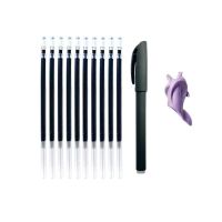 练字帖专用笔芯自动消失褪色字迹儿童凹槽练字笔魔法字帖魔术笔芯 10支笔芯[送1笔杆1握笔器]