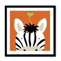 梵彩家饰 diy数字油彩画卡通装饰画六一儿童节学校幼儿园填色油画 B001小斑马 20*20绷好内框