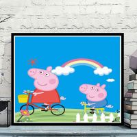 diy数字油画卡通动漫儿童墙画油彩手绘大幅客厅卧室装饰画 海贼王 2379乔治兄弟 30*40绷好1.6cm厚内框