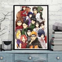 数字油画火影忍者解压创意消磨时间动漫填色画涂色油彩画手工装饰 火影忍者A 40*50画布(送颜料和配件各一套)