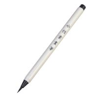 小楷软笔钢笔式毛笔初学者可加墨美工笔练字抄经笔软头古风秀丽笔 象牙白 [特价]单支软笔+1瓶墨水