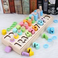 幼儿童早教玩具数字积木拼图1-2-3岁宝宝启蒙男孩女孩益智力开发 新款特价[三合一形状对数板]