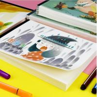 儿童空白图画本a4大号幼儿园加厚绘画本b5小学生美术画画本子素描 B5图画本5本共100张 送1支勾线笔