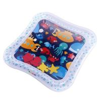 引导宝宝学爬神器玩具防摔充气婴幼儿爬行训练抬头拍拍戏水垫玩具 环保迷你海底 45x45cm