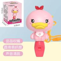 鸭嘴兽不倒翁玩具宝宝婴幼儿洗澡安抚可啃咬早教益智音乐娃娃摇铃 鸭嘴兽哨子粉色