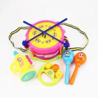 宝宝小鼓婴幼儿玩具鼓儿童手敲鼓乐器男女孩早教玩具123456个月岁 13cm小鼓5件套
