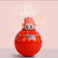 不倒翁玩具宝宝6个月婴幼儿益智早教小孩0-1儿童安抚玩具摇铃娃娃 摇铃不倒翁-小猴