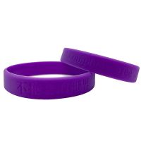 正能量硅胶手环不抱怨的世界紫色手环中英文款男女橡胶手圈腕带 紫色大号(中英文)2个 成人带