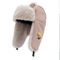 雷锋帽女冬天加厚保暖东北护耳棉帽男冬季户外骑电动车防风防寒帽 灯芯绒小狗-指定颜色