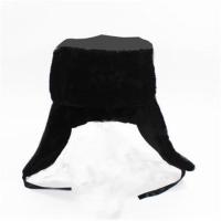 雷锋帽五角星军绿色加厚护耳帽棉帽子滑雪帽东北帽冷库帽火车头帽 黑布黑毛不加五星 L(58-60cm)