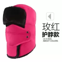 儿童帽子男童女童秋冬季学生韩版亲子加厚雷锋帽中大童护脖棉帽子 雷锋帽[保暖升级]枚红色