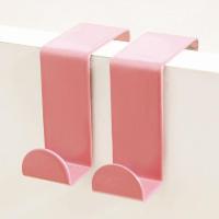 多功能卡通门背式挂钩包包挂架 创意可爱免钉门后挂衣钩衣服衣架 粉色 10个装