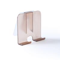 手机充电放置架壁挂式置物架墙壁插座墙上支架床头挂墙粘贴收纳 咖色