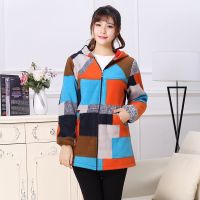 韩版秋冬季外套羽绒服罩衣成人格子修身毛绒长袖厨房围裙工作服女 2号格子 L(适合95斤-110斤内)