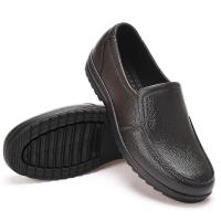 塑胶牛筋底雨鞋男低帮短筒防滑厨房厨师工作鞋子钓鱼工地防水鞋靴 黑色[非牛筋底] 43 [标准码]