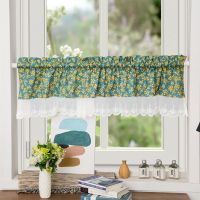 韩式唯美碎花厨房装饰帘田园咖啡帘橱柜帘 01(送伸缩杆) 定制尺寸请联系客服