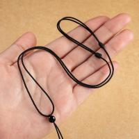 吊坠挂绳棉绳手编翡翠玉蜜蜡项链绳细可调节简约挂脖挂件绳链男女 黑色1mm